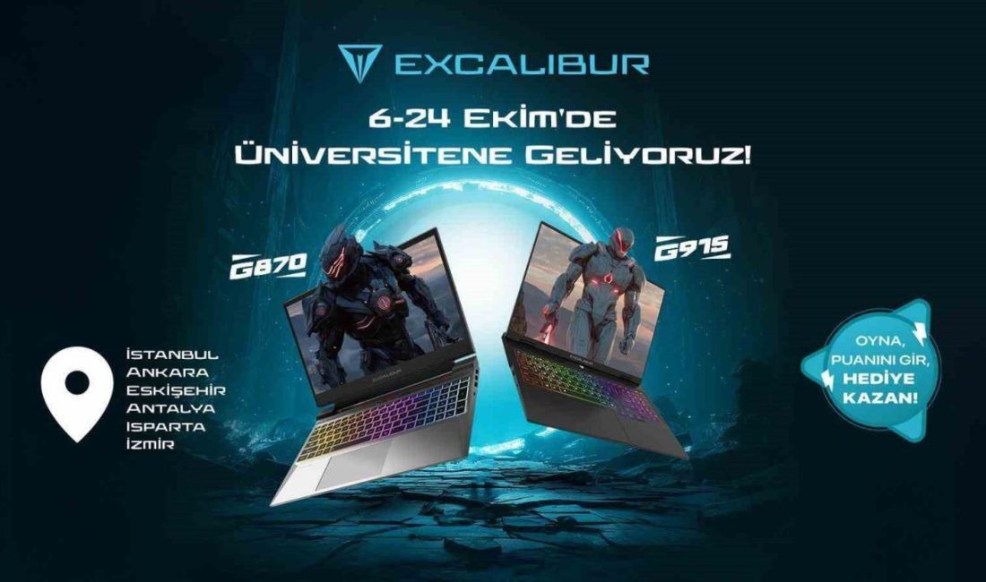 Excalibur, üniversite kampüslerinde gençlerle buluşuyor Teknoloji markası Casper, Ekim ayı boyunca İstanbul, Ankara, Eskişehir, Antalya,