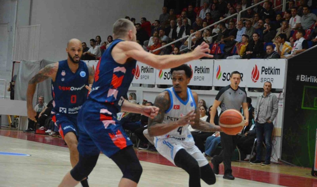 FIBA Avrupa Ligi C Grubu 3. hafta maçında Aliağa Petkimspor,