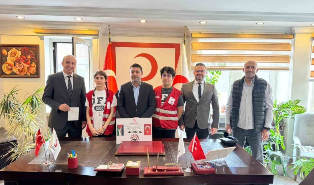 DÜZCE(İHA) –Düzce Fen Lisesi öğrencileri, Türk Kızılay’ın Filistin’de yürüttüğü insani