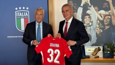 Türkiye Futbol Federasyonu Başkanı İbrahim Ethem Hacıosmanoğlu, İtalya Futbol Federasyonu