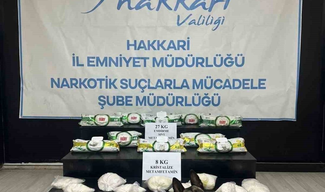 Hakkari’de 43 kilo uyuşturucu ele geçirildi Hakkari’de polis ekipleri tarafından yapılan çalışmalarda 43,1 kilogram uyuşturucu ele