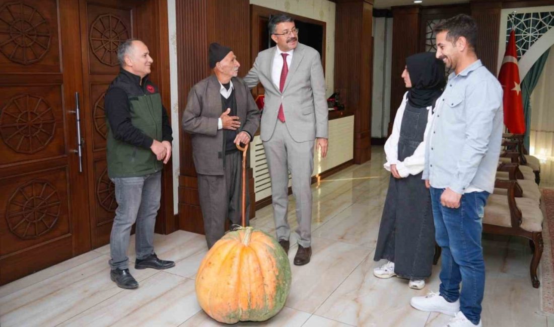 Hakkâri’de rekor: 50,5 kilo ağırlığında dev bal kabağı Hakkâri’nin Doğanyurt köyü Bağlar Mahallesi çiftçilerinden Hacı Osman Salim ve