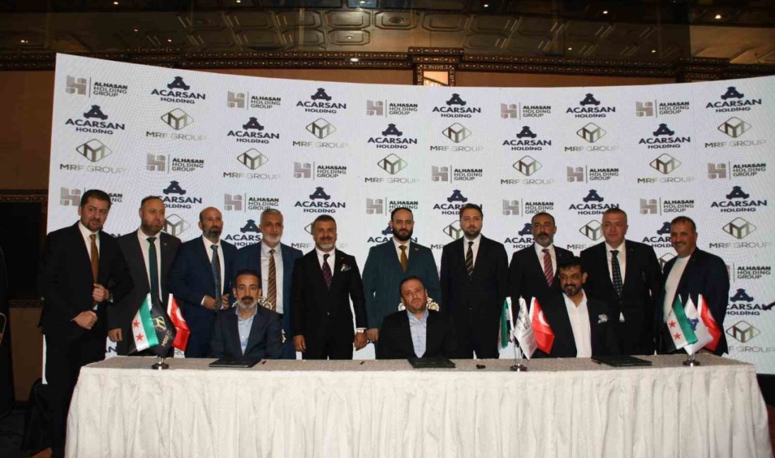 Suriye’nin Halep kentinde düzenlenen törenle, Türk ve Suriyeli inşaat firmaları