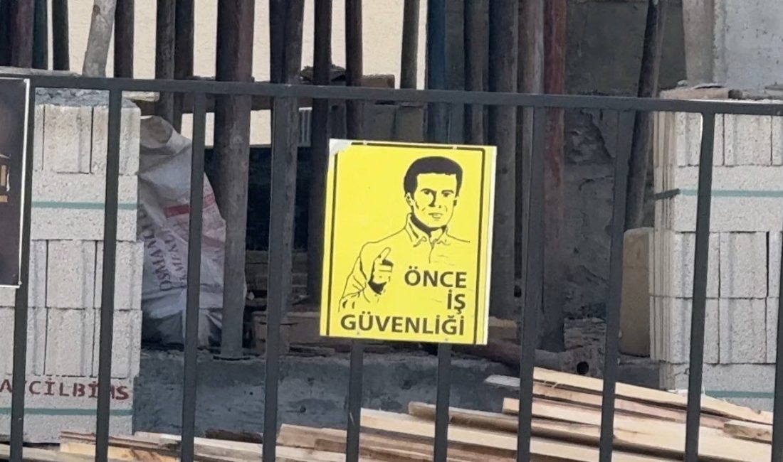 Iğdır merkez Topçular Mahallesi’ndeki bir inşaatta binanın asansörünü yapmak için