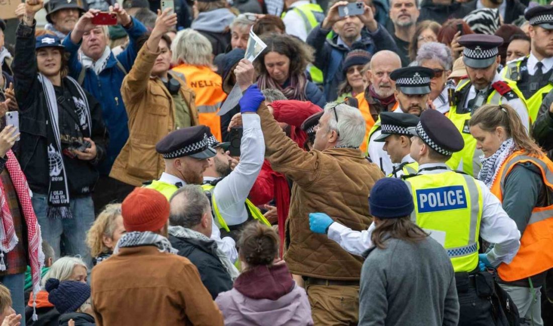 İngiltere’nin başkenti Londra’da İngiliz hükümetinin yasaklı örgüt ilan ettiği ’Palestine
