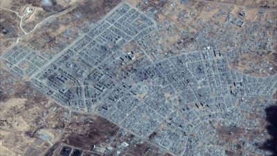 İsrail’in 2 yıl boyunca saldırı gerçekleştirdiği Gazze Şeridi’ndeki yıkım, uydu