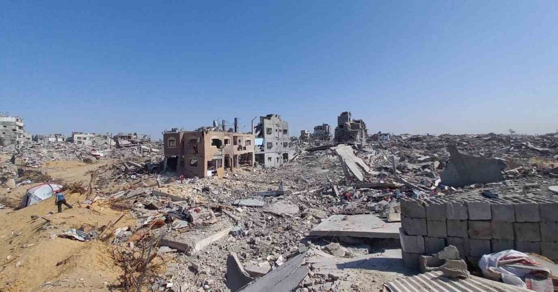 Gazze Şeridi’nin kuzeyindeki Cibaliye Mülteci Kampı’ndaki yıkım, İsrail ordusunun çekilmesiyle