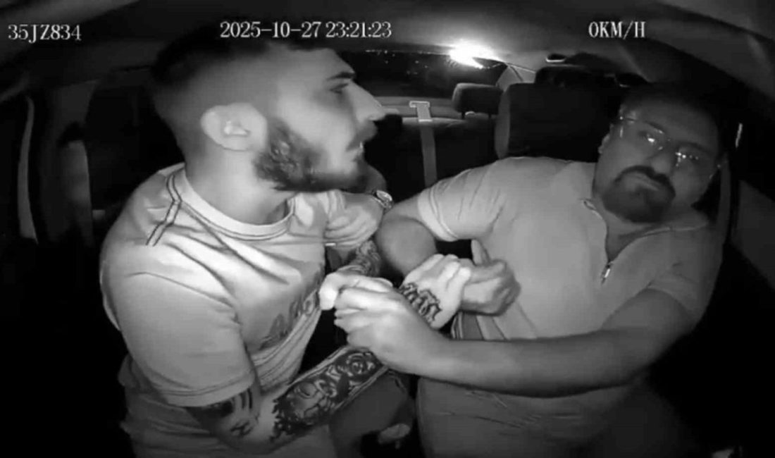 İzmir’in Bayraklı ilçesinde emekli polis olduğu öğrenilen taksi sürücüsünün saldırgan