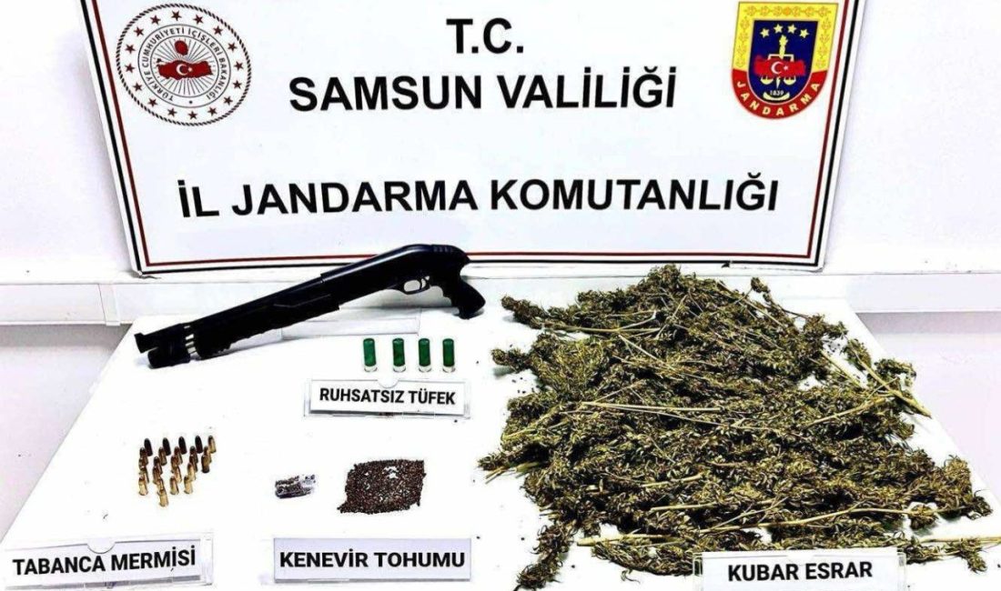 Jandarma ekiplerinden uyuşturucu operasyonu Samsun’da jandarma ekipleri tarafından düzenlenen uyuşturucu operasyonunda 2 kilo 565