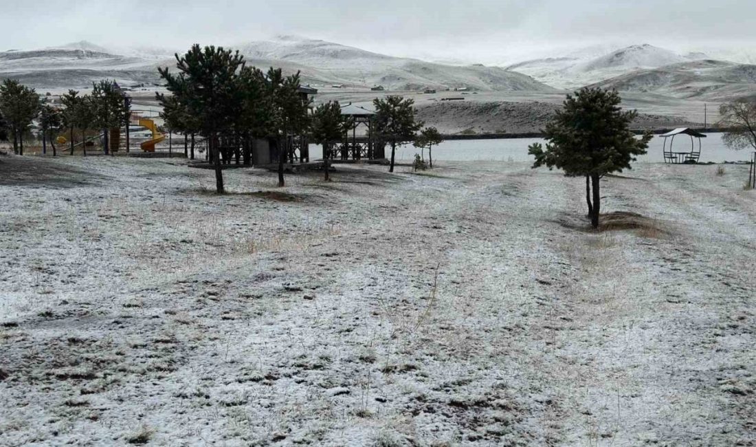 Erzurum’un Karayazı ilçesi, mevsimin ilk kar yağışıyla beyaza büründü. Sabah