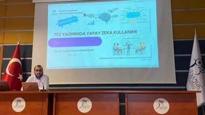 Karabük Üniversitesinde (KBÜ) düzenlenen seminerde, tez yazım süreçlerinde yapay zekâ