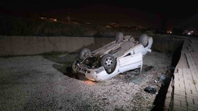 Kırıkkale’de kontrolden çıkan otomobil takla attı, kazada sürücü yaralandı. Edinilen