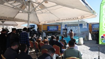 Kayseri’de Kocasinan Belediyesi Agrega Üretim Tesisi’nde 1 milyonuncu ton agreganın