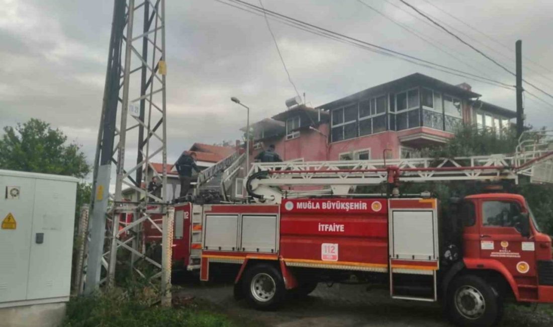 Muğla’nın Köyceğiz ilçesinde bir binanın çatı katında çıkan yangın itfaiye