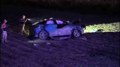 Hatay’da lastiğinin patlamasıyla tarlaya uçan otomobilde bulunan 1 kişi öldü,