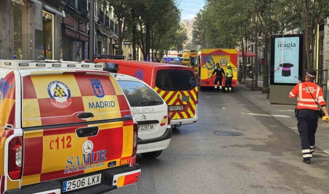 İspanya’nın başkenti Madrid’de 6 katlı bir binada meydana gelen çökme