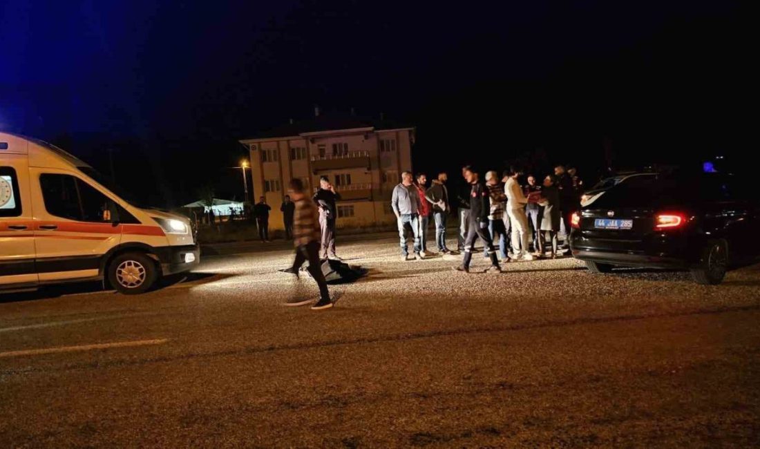 Malatya’nın Doğanşehir ilçesinde yolun karşısına geçmeye çalışırken hafif ticari aracın