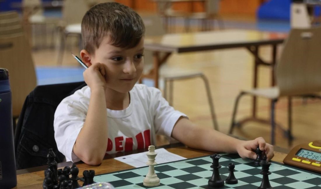 Cumhuriyet’in 102. yılı etkinlikleri kapsamında Aydın’da düzenlenen satranç turnuvasında minik