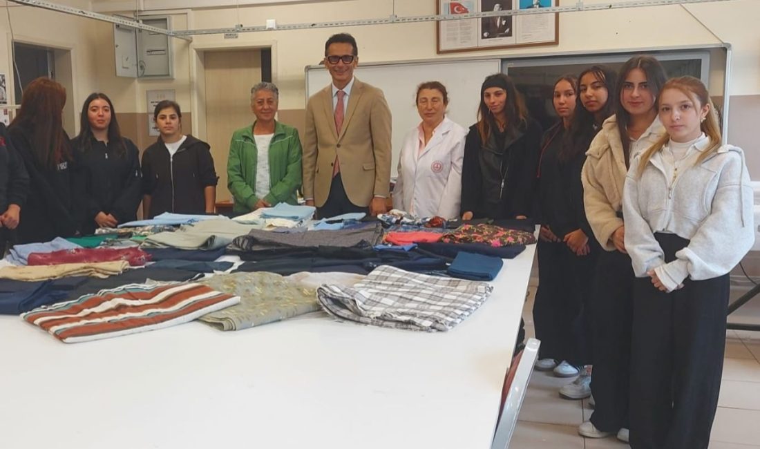 Moda tasarımı öğrencilerine kumaş desteği Samsun Bafra Umut Derneği, Hasan Çakın Mesleki ve Teknik Anadolu