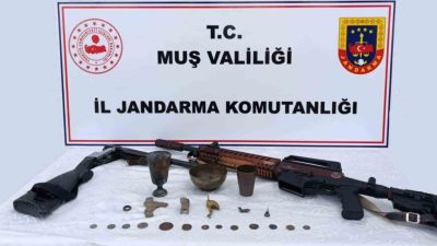 Muş İl Jandarma Komutanlığı ekiplerince düzenlenen operasyonda Urartu ve Roma