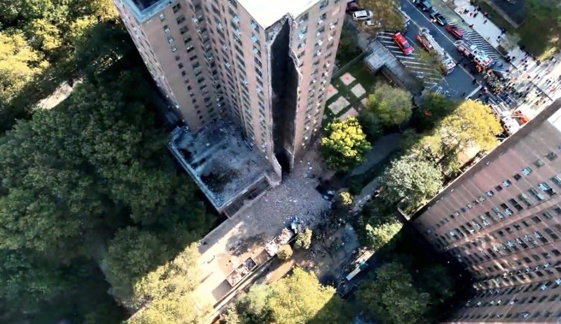 ABD’nin New York şehrinde 17 katlı binanın bacasında meydana gelen