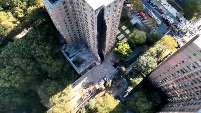 ABD’nin New York şehrinde 17 katlı binanın bacasında meydana gelen