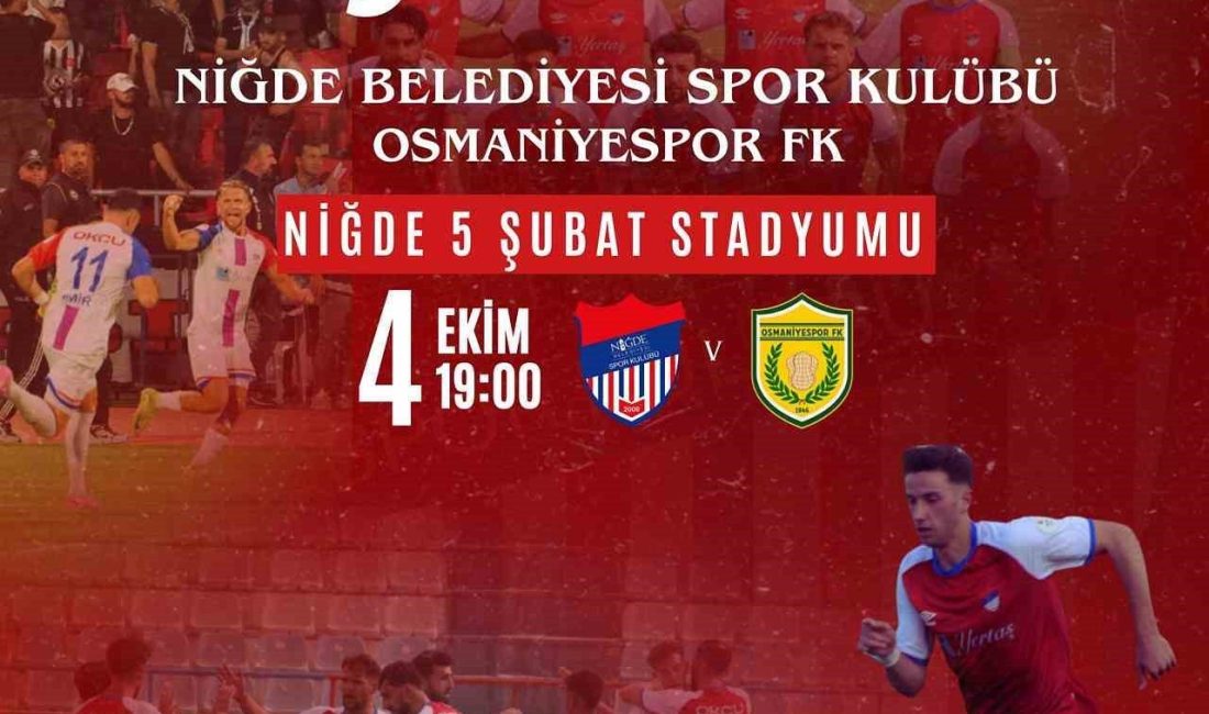 TFF 3. Lig’de mücadele eden Niğde Belediyespor, 4 Ekim 2025