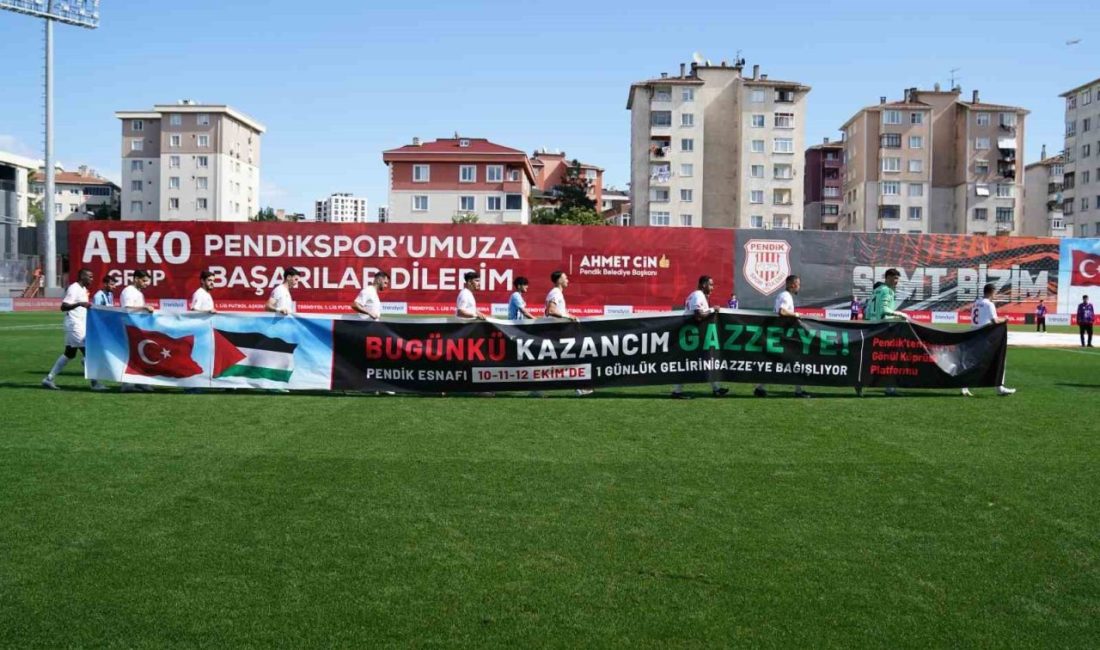 Pendiksporlu futbolcular, dünyanın gözü önünde İsrail’in soykırımına uğrayan Gazze halkına