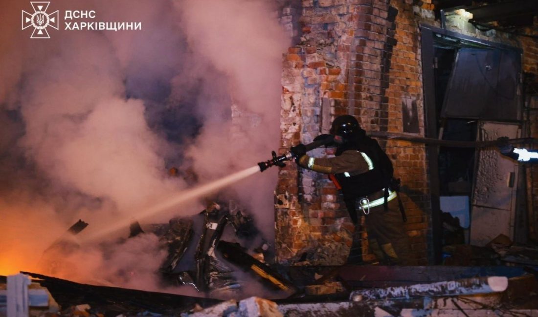 Rus kuvvetlerinin Ukrayna’nın ikinci büyük kenti Harkov’daki enerji altyapısına gece