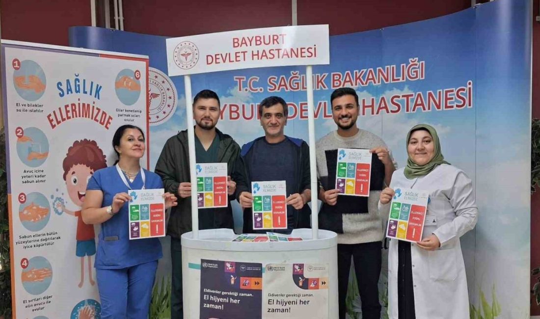 Hastalıklardan korunmak ve enfeksiyonları önlemek amacıyla Bayburt Devlet Hastanesinde el