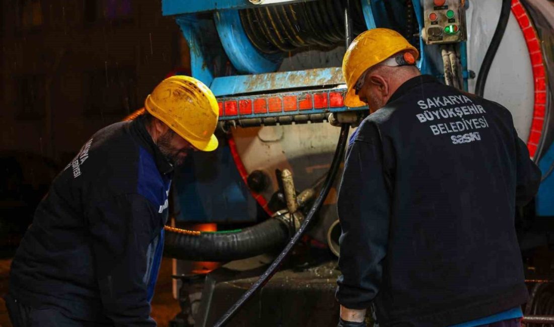 SASKİ, Sakarya genelinde etkili olan kuvvetli yağışlarda 270 personel ve