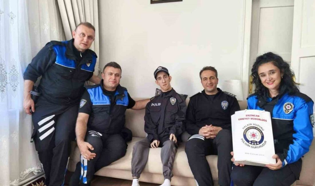 Samet’in polis üniforması giyme hayali gerçek oldu Erzincan İl Emniyet Müdürlüğü, özel ihtiyaçlı Samet’in polis üniforması giyme