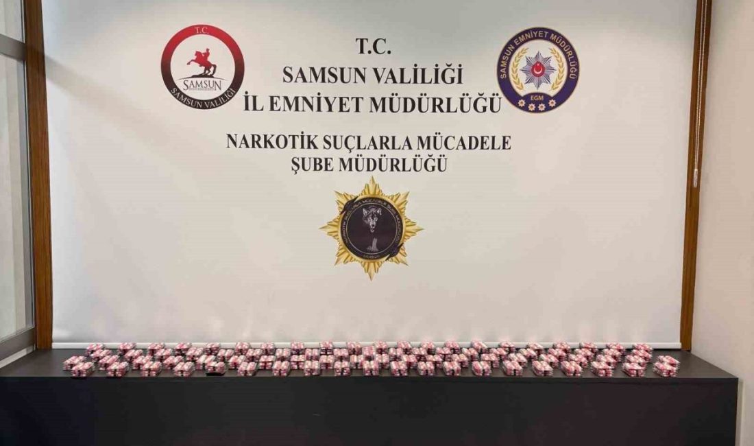 Samsun’da uyuşturucu operasyonunda bodrum katta yapılan araştırmada 7 bin 350