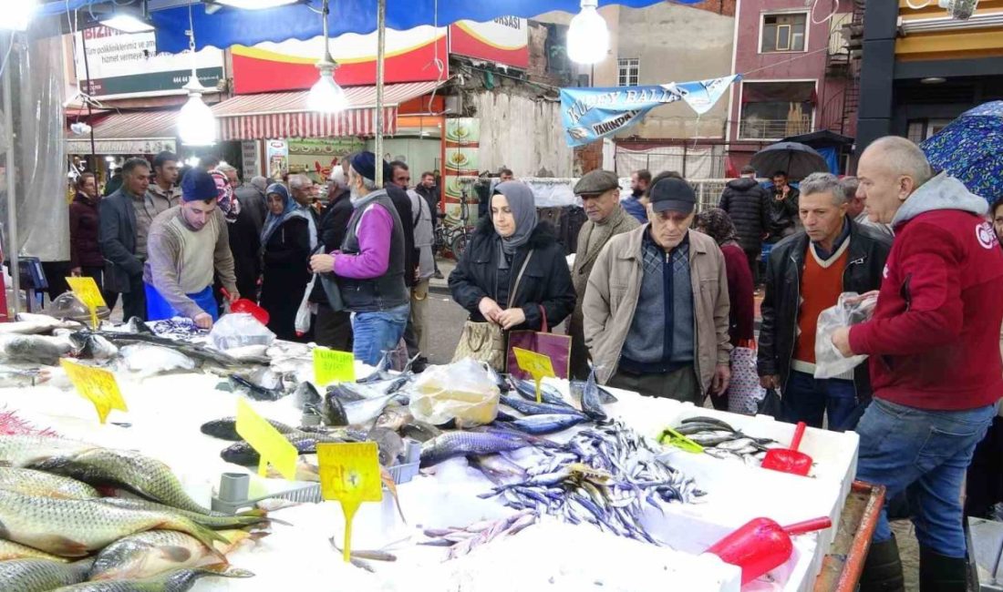Samsun’da balık fiyatları vatandaşların yüzünü güldürdü. Balıkçı tezgahlarında hamsi ve