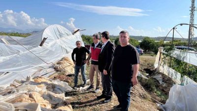 Antalya’nın Serik ve Aksu ilçelerinde dün etkili olan şiddetli yağış