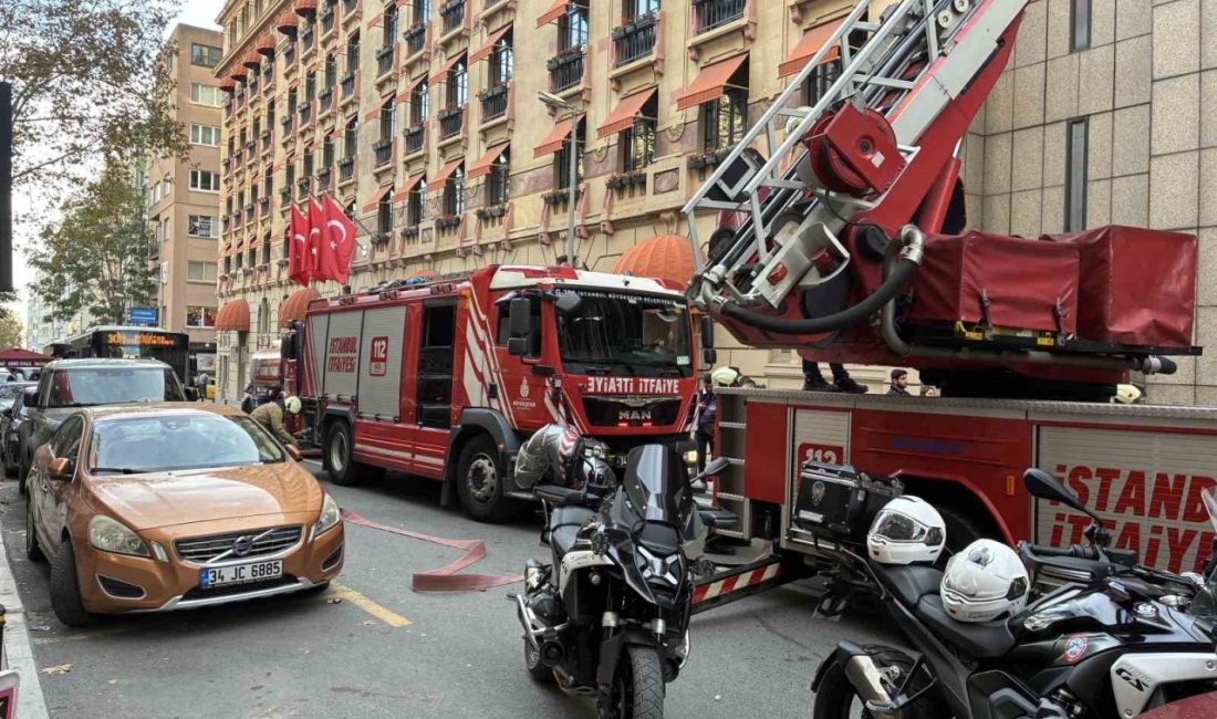 Şişli’de bir binada yapılan ısı yalıtımı çalışması sırasında çıkan yangın