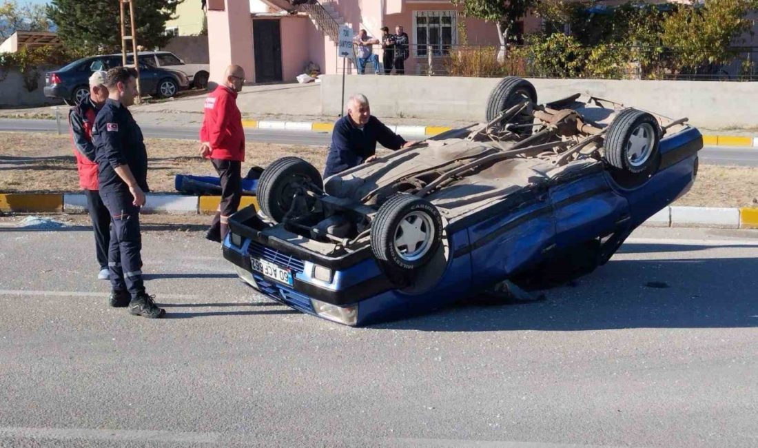 Sivas’ta devrilen araçta yaralanan olmadı Sivas’ta meydana gelen trafik kazasında bir otomobil takla atarak ters