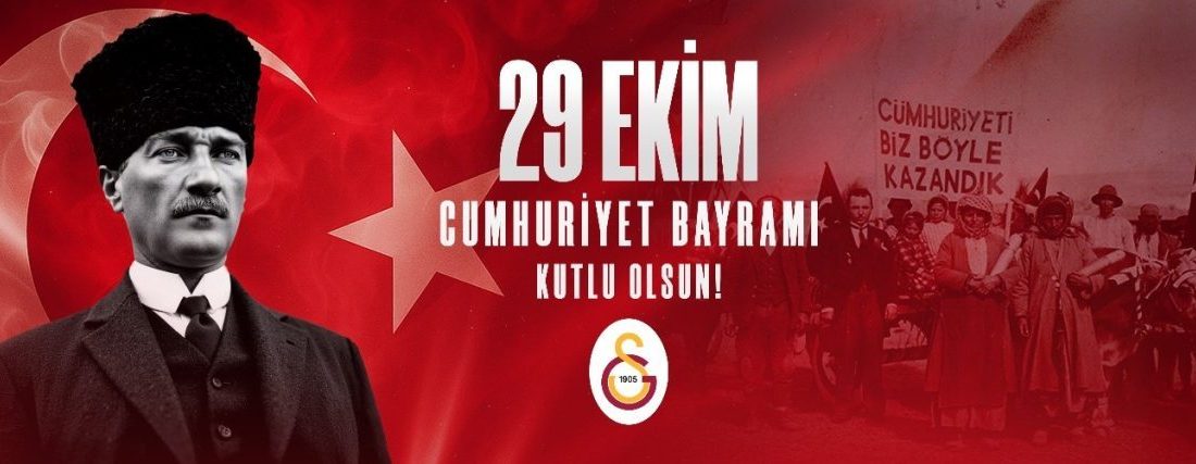 Spor camiası, 29 Ekim Cumhuriyet Bayramı dolayısıyla kutlama mesajları yayımladı.