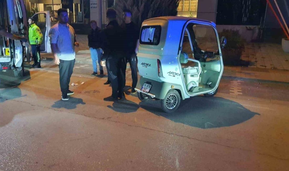Takla atan elektrikli treeporterde 1 kişi yaralandı Bursa’nın İnegöl ilçesinde meydana gelen tek taraflı kaza da takla