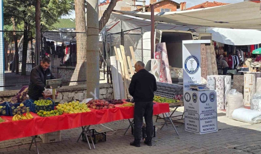 Denizli’nin Tavas ilçesinde, Tavas Belediyesi Zabıta Müdürlüğü kentteki semt Pazar