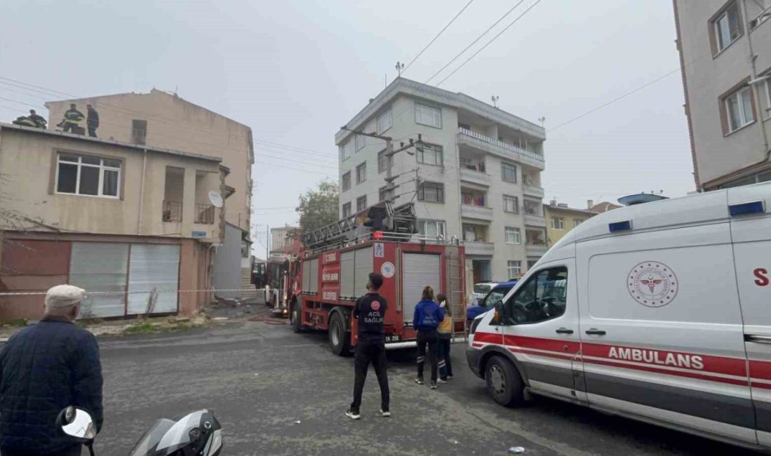 Tekirdağ Çorlu’da bacada çıkan yangının çatıya sıçraması sebebiyle meydana gelen