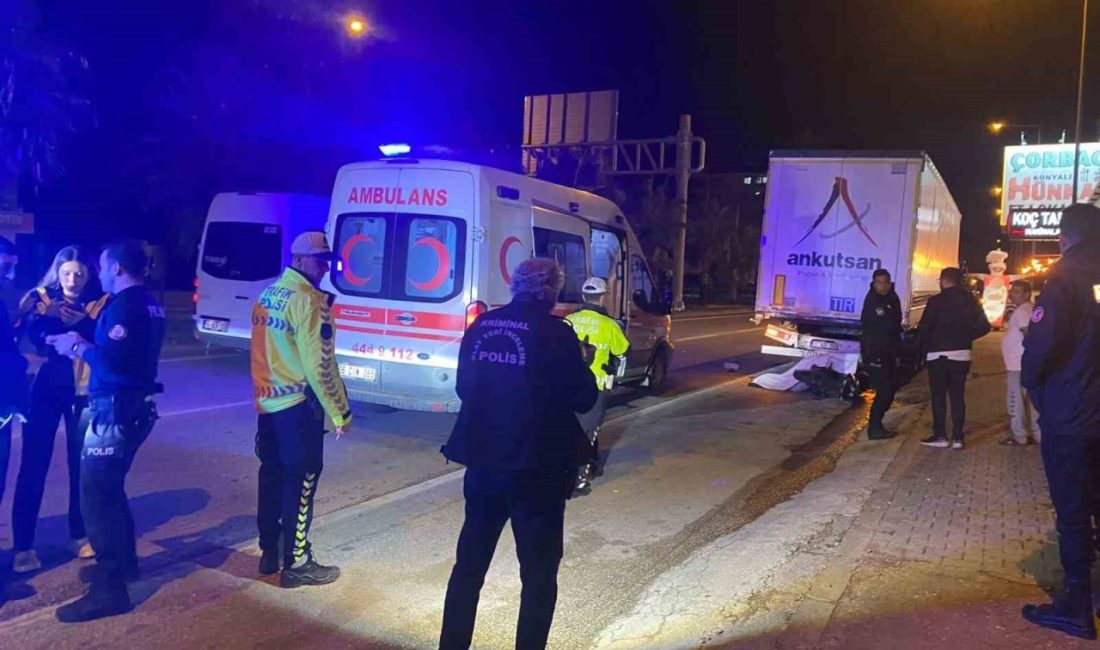 Antalya’nın Serik ilçesinde 20 yaşındaki motosiklet sürücüsünün hayatını kaybettiği trafik