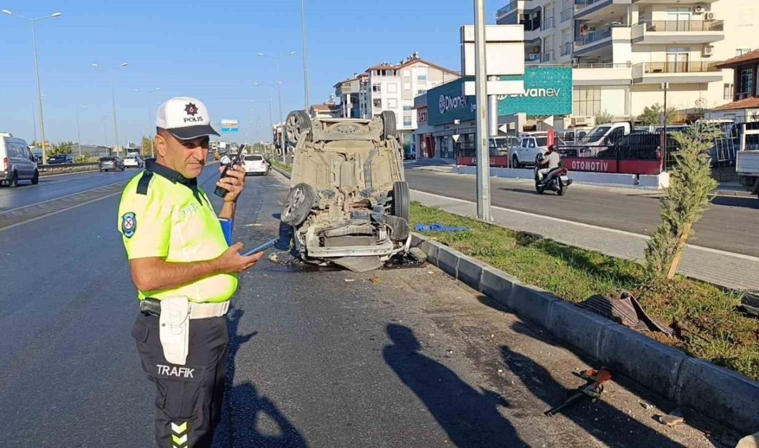 Antalya’da tır ile çarpışıp takla atan hafif ticari aracın sürücüsü