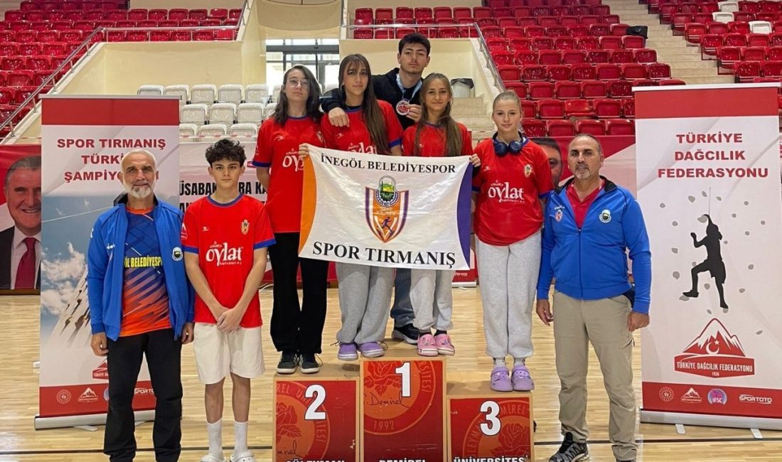 Isparta’da yapılan Boulder Türkiye Şampiyonasında İnegöl Belediye Spor Kulübü sporcuları