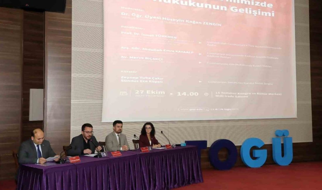 Tokat Gaziosmanpaşa Üniversitesi’nde (TOGÜ) Cumhuriyet Bayramı etkinlikleri kapsamında düzenlenen panelde,