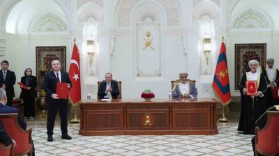 Cumhurbaşkanı Recep Tayyip Erdoğan ile Umman Sultanı Heysem bin Tarık