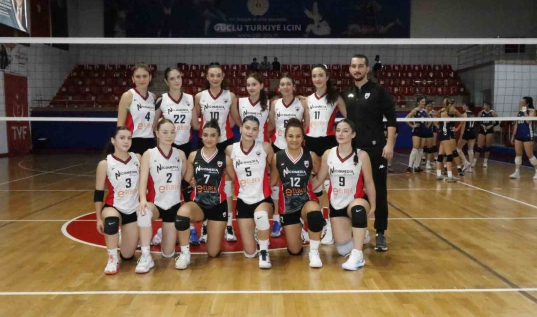 1 yenildi. TVF Kadınlar 2. Ligi’nde Düzce Voleybol, Kocaeli Nicomedia