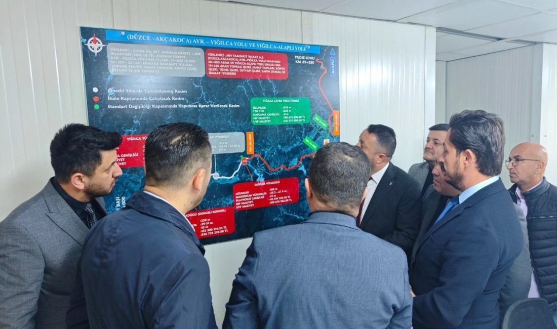 Düzce Merkez ile Yığılca ilçesi arasındaki ulaşım kolaylaştıracak Akçaören viyadüğü